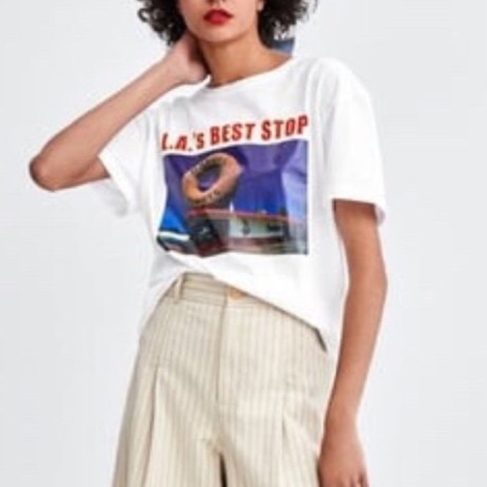 Zara Graphic Tee Randy's Donuts